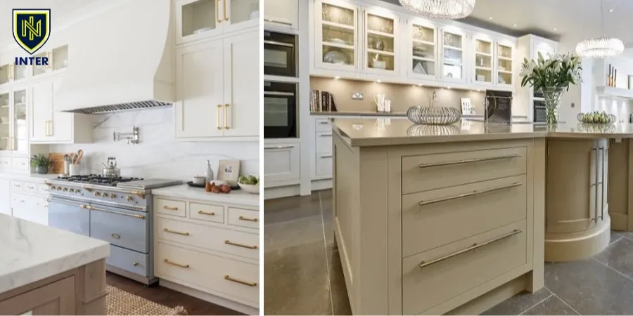 کابینت کرم با رنگ سفید