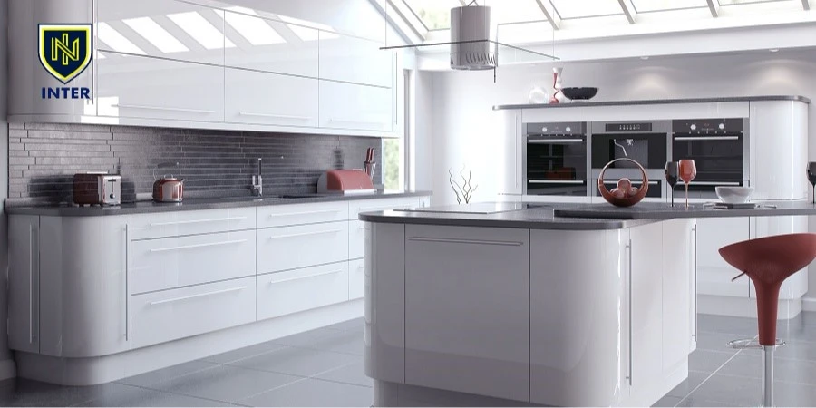 کابینت‌های گلاس براق 