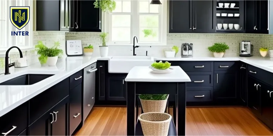 کابینت ممبران مشکی مات با صفحه روشن